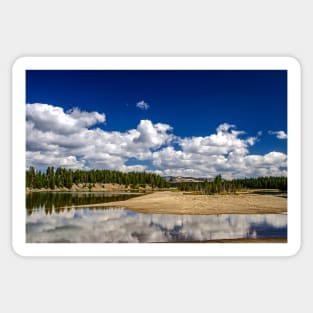 All is Calm at Fishing Bridge, Yellowstone NP Sticker